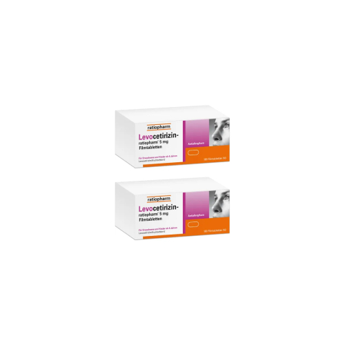 LEVOCETIRIZIN-ratiopharm 5 mg Filmtabletten Set (2x 100St)