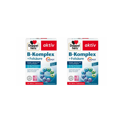 DOPPELHERZ B-Komplex+Folsäure Tabletten (2x45 St)