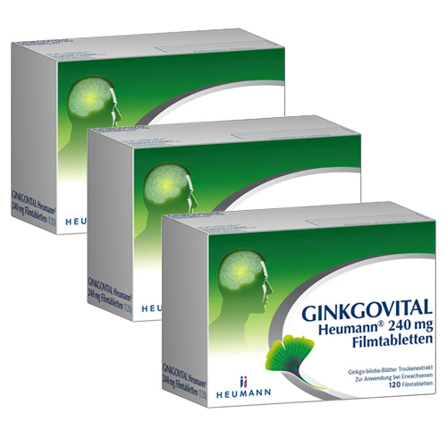 GINKGOVITAL Heumann 240 mg Filmtabletten (3x120 St)