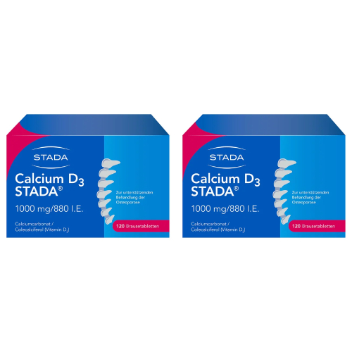 CALCIUM D3 STADA 1000 mg/880 I.E. Brausetabletten Set (2x 120St)