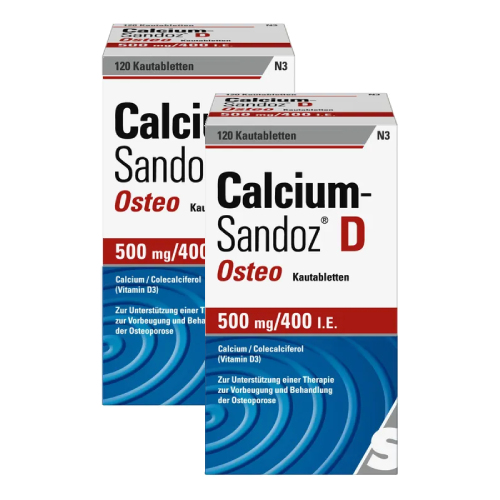CALCIUM SANDOZ D Osteo 500 mg/400 I.E. Kautabl. Set (2x120St)